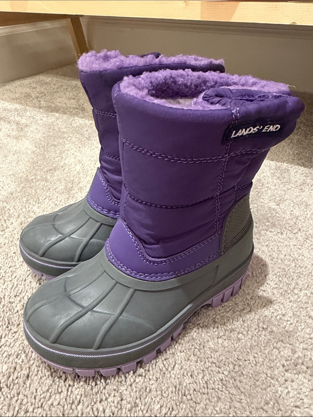 Lands End Toddlers Frost Insulated Waterproof Snow Boots Size 8